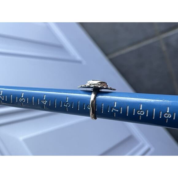 Sterling Silver Golden Hills Turquoise Ring Stamped 925 Southwestern Sz 6 - Picture 6 of 7